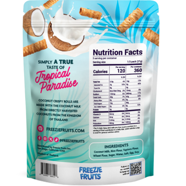 Freezie Fruits Coconut Crispy Rolls 3 oz