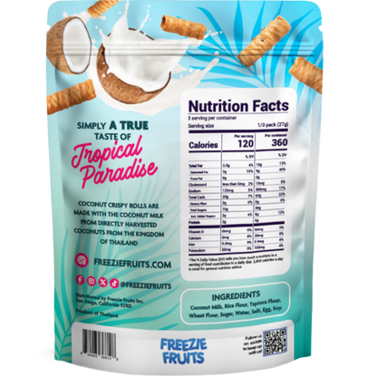 Freezie Fruits Coconut Crispy Rolls 3 oz