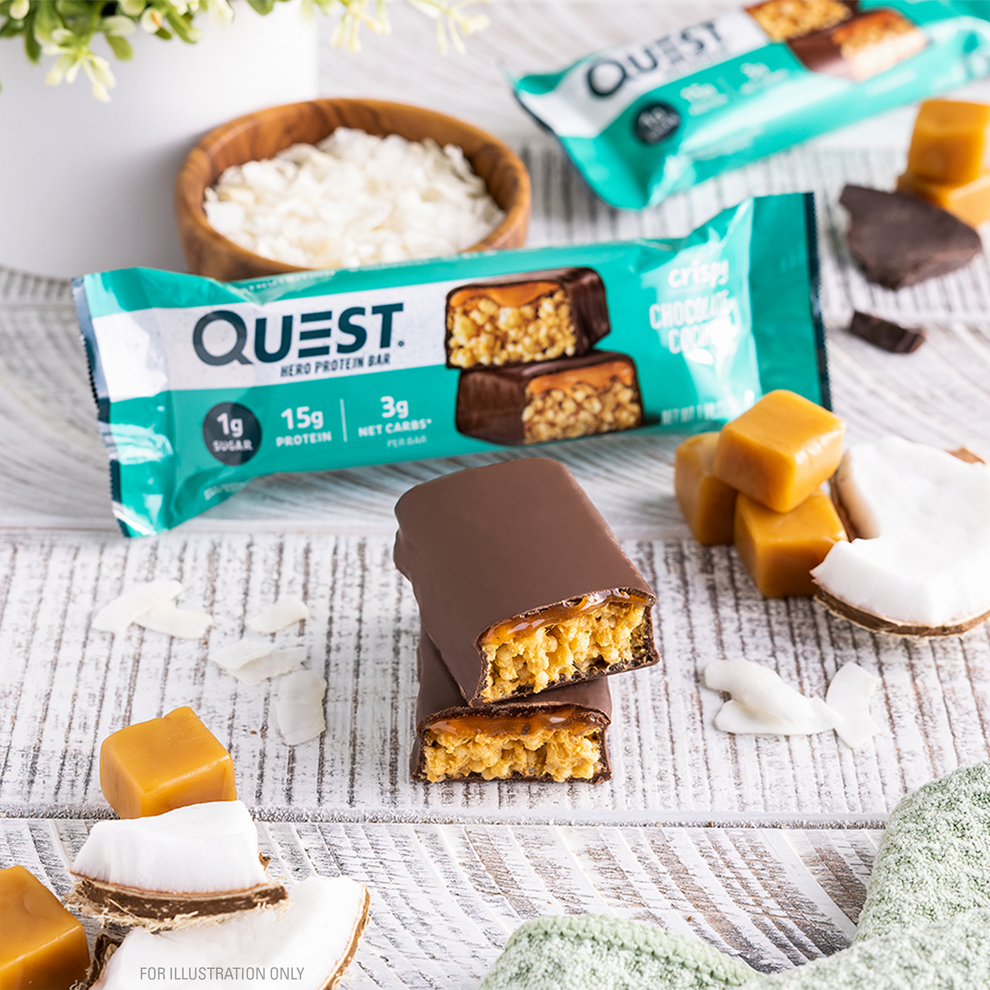 Chocolate Coconut Crispy Hero Protein Bars