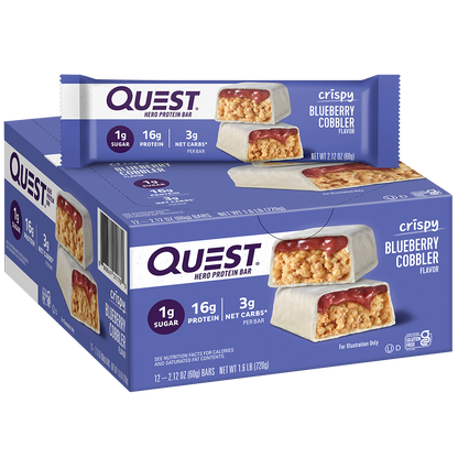 Blueberry Cobbler Crispy Hero Protein Bars
