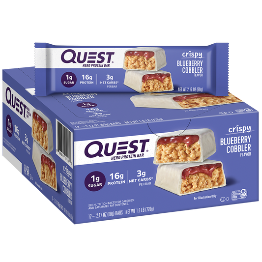 Blueberry Cobbler Crispy Hero Protein Bars