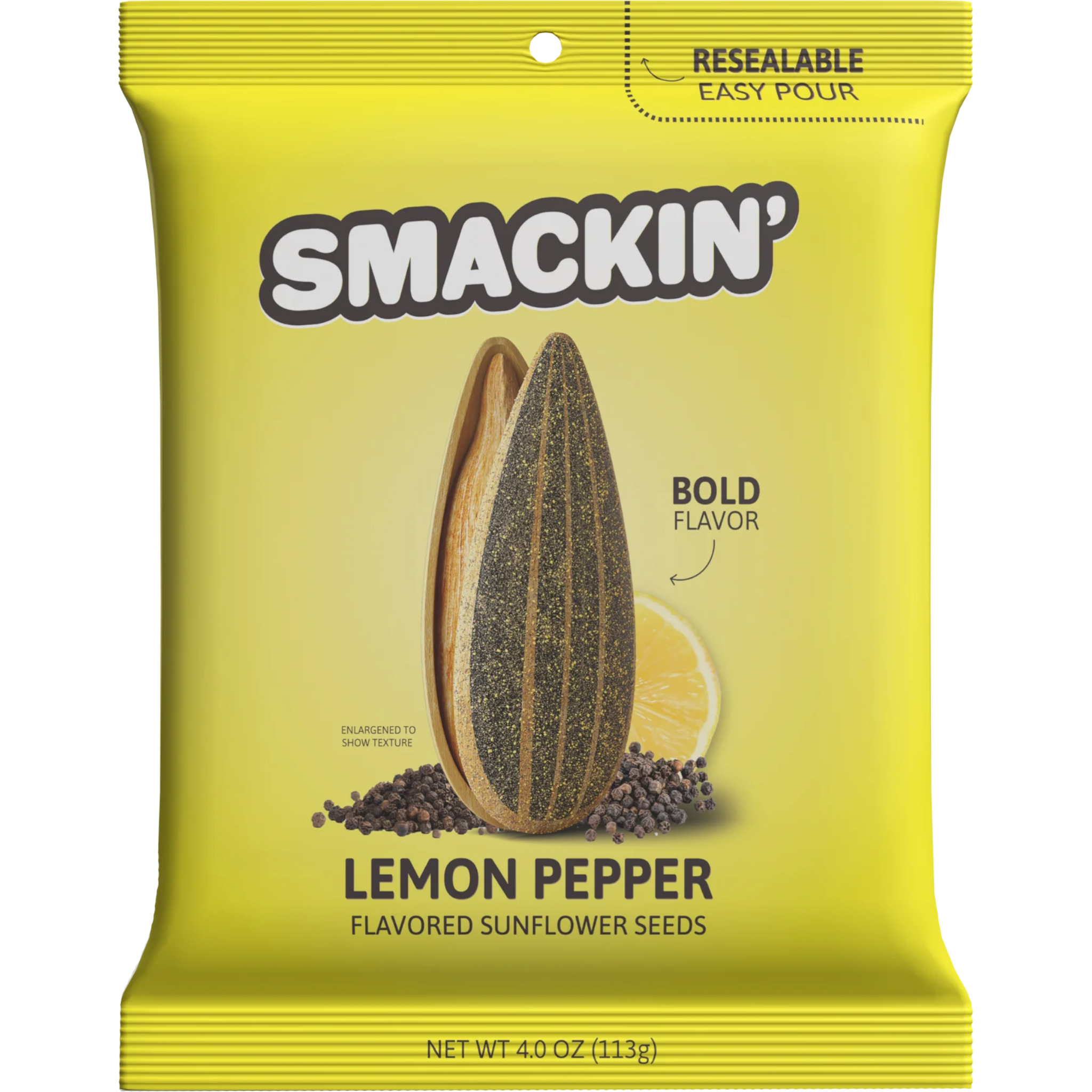 Smackin' Seeds Lemon Pepper 4 oz- 12 Count