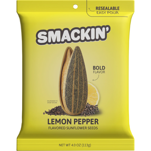 Smackin' Seeds Lemon Pepper 4 oz- 12 Count