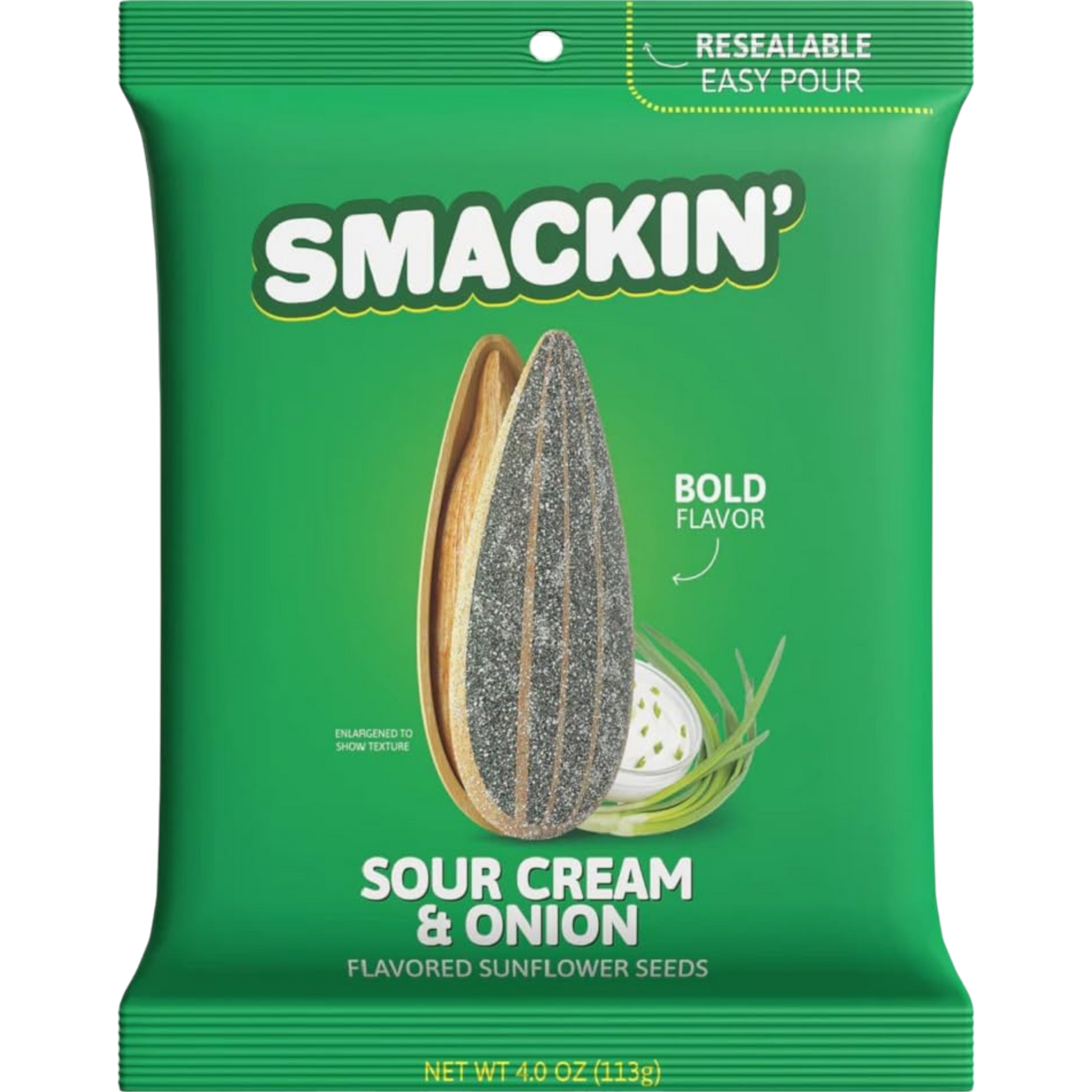 Smackin' Seeds Sour Cream & Onion 4 oz- 12 Count